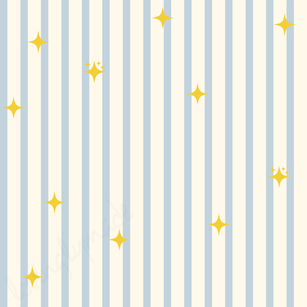 Beige & Blue Stripes And Stars Wallpaper Blue Stripe Star Nursery Wallpaper