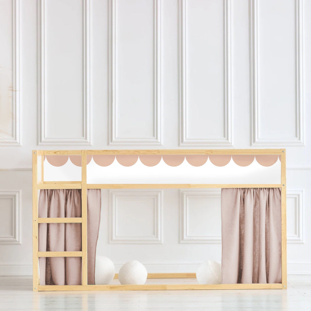 SCALLOP Bettaufkleber Kura Kinderbett Ikea Kura Bett Möbelfolie IKEA Aufkleber scallop Kura Aufkleber Ikea Kura mint Bettaufkleber KURA Aufkleber