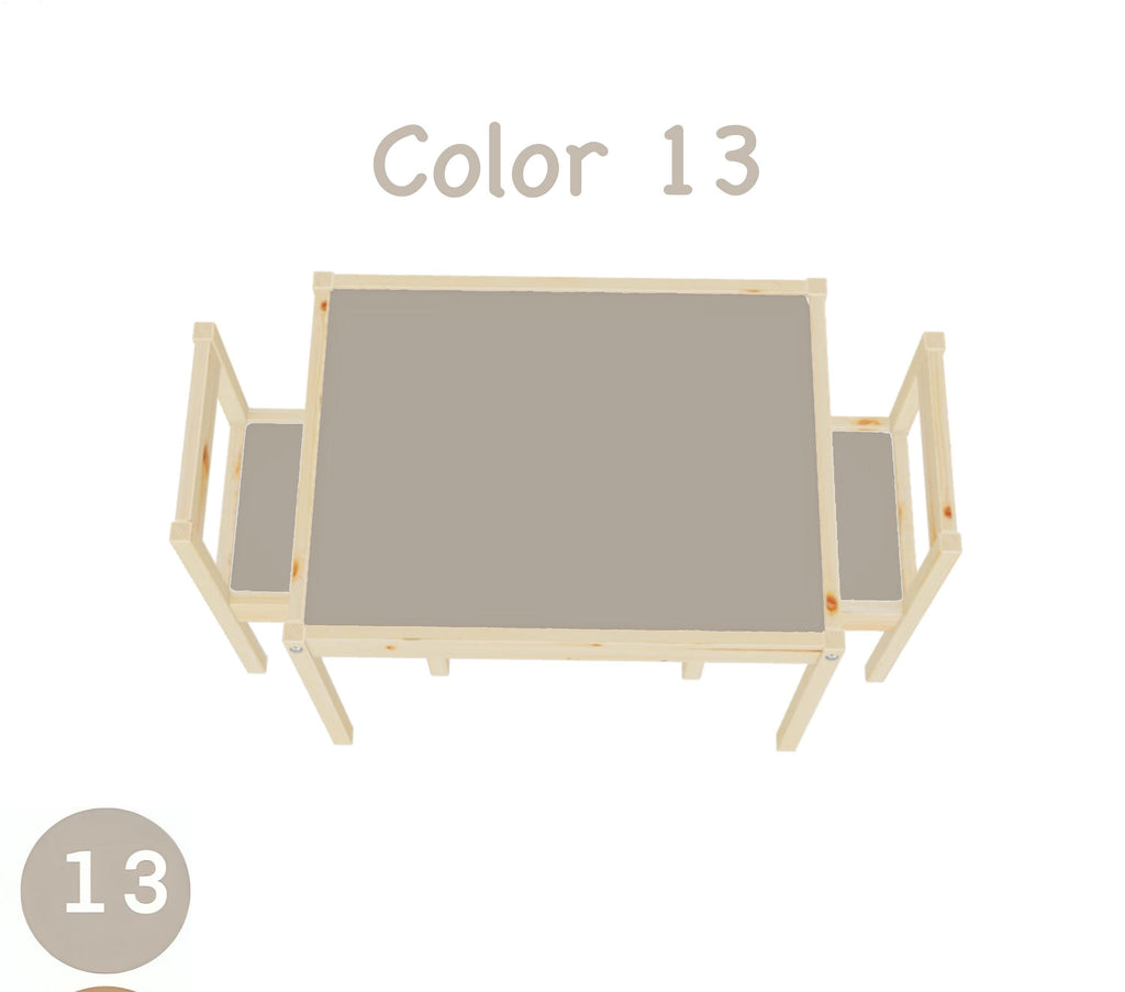 Beige Latt-Tisch Möbelaufkleber für IKEA Latt Tisch beige Abziehbilder für niedliche Dekoration Aufkleber für Möbel beige Aufkleber für Kleinkinder beige