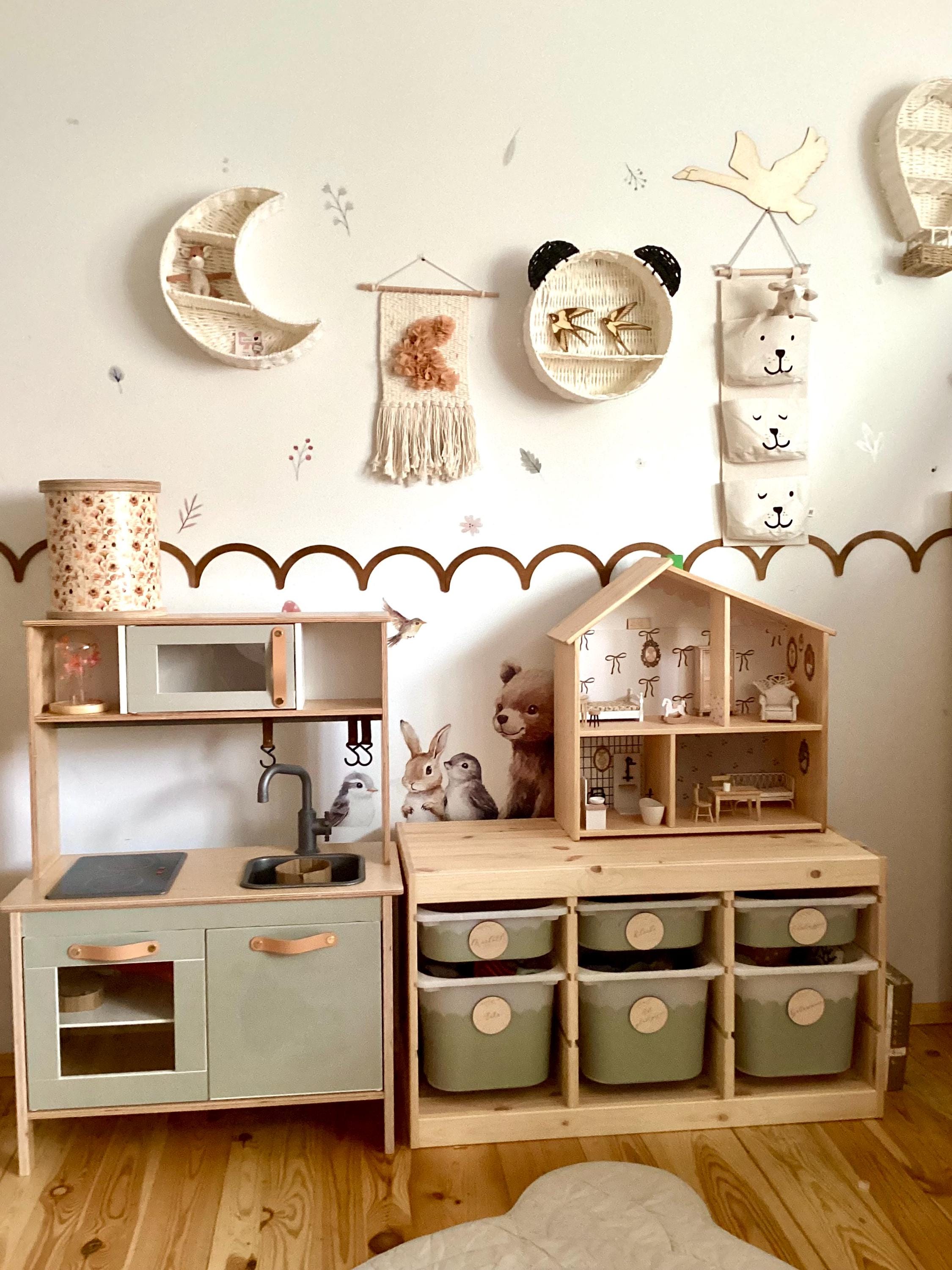 Rattanrohrgeflechtplatten für Ikea Duktig Spielküche Ikea Duktig Zubehör Rattanrohrgeflecht DUKTIG IKEA DUKTIG Umgestaltung