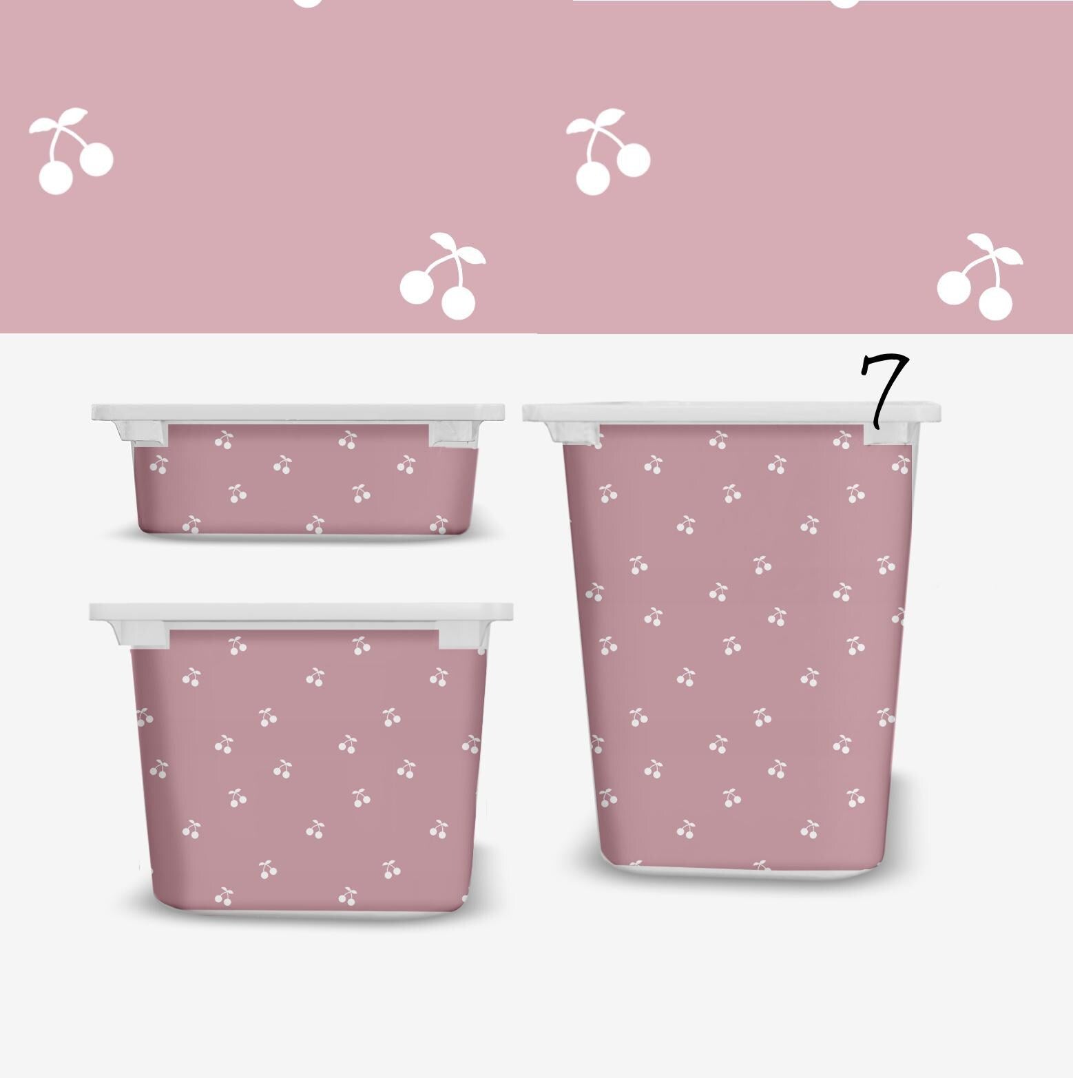 Retro Kirsche Trofast Aufkleber Trofast Frucht-Abziehbilder Ikea Möbelaufkleber lustiger Stauraum bunter Kirsch-Aufkleber Kirschen Folie Kirschfolie Ikea