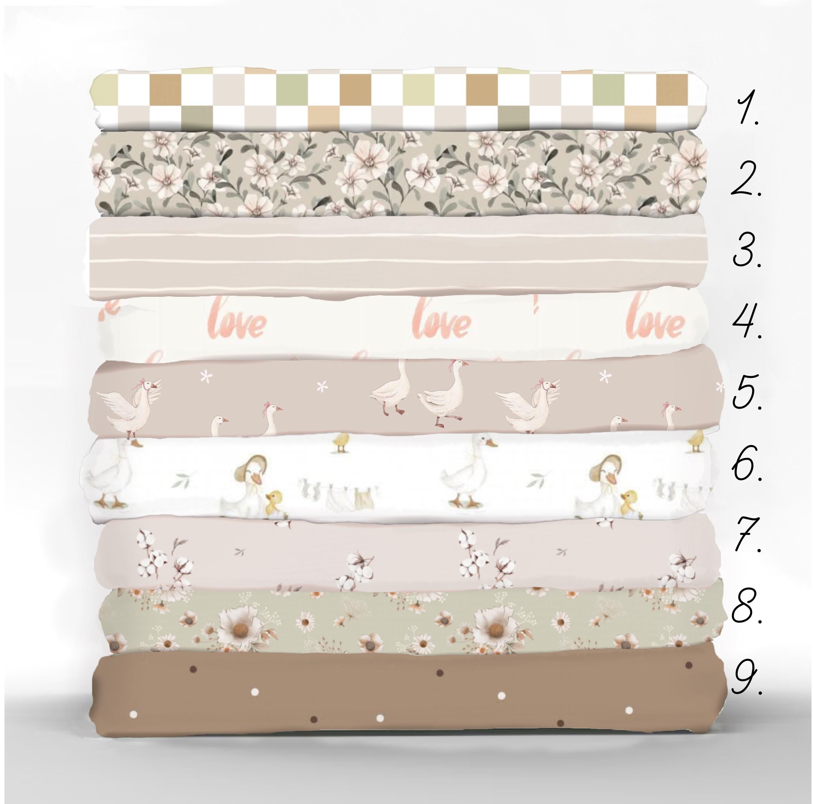 Gänse BUNDLE Fat Quarters Baumwollstoff Gänse Stoffmix Fat Quarter Bundle Bauernhof Salbeigrün Meterware Steppdecken Baumwolle Naturtöne