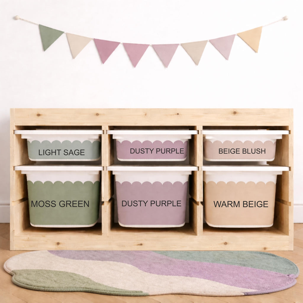 Pastel Decals TROFAST Aufkleber IKEA TROFAST Pastellfolien Ikea Trofast gewellter Rand Aufkleber Trofast Spielzimmer Aufkleber Aufbewahrungsaufkleber