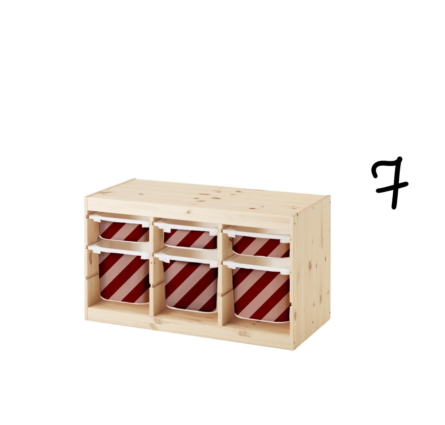 TROFAST Aufkleber Diagonale Streifen IKEA TROFAST Behälter Aufkleber Trofast Wickelaufkleber Trofast Aufbewahrungsaufkleber Ikea Box Aufkleber Streifen Aufkleber