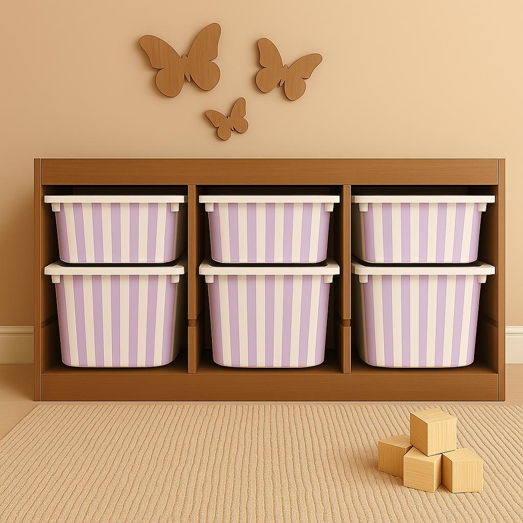 Streifen TROFAST gestreifte Aufkleber Trofast IKEA TROFAST Streifen Farben Vinyl-Folien ikea Trofast Trofast blaue Streifen beige Streifen Trofast