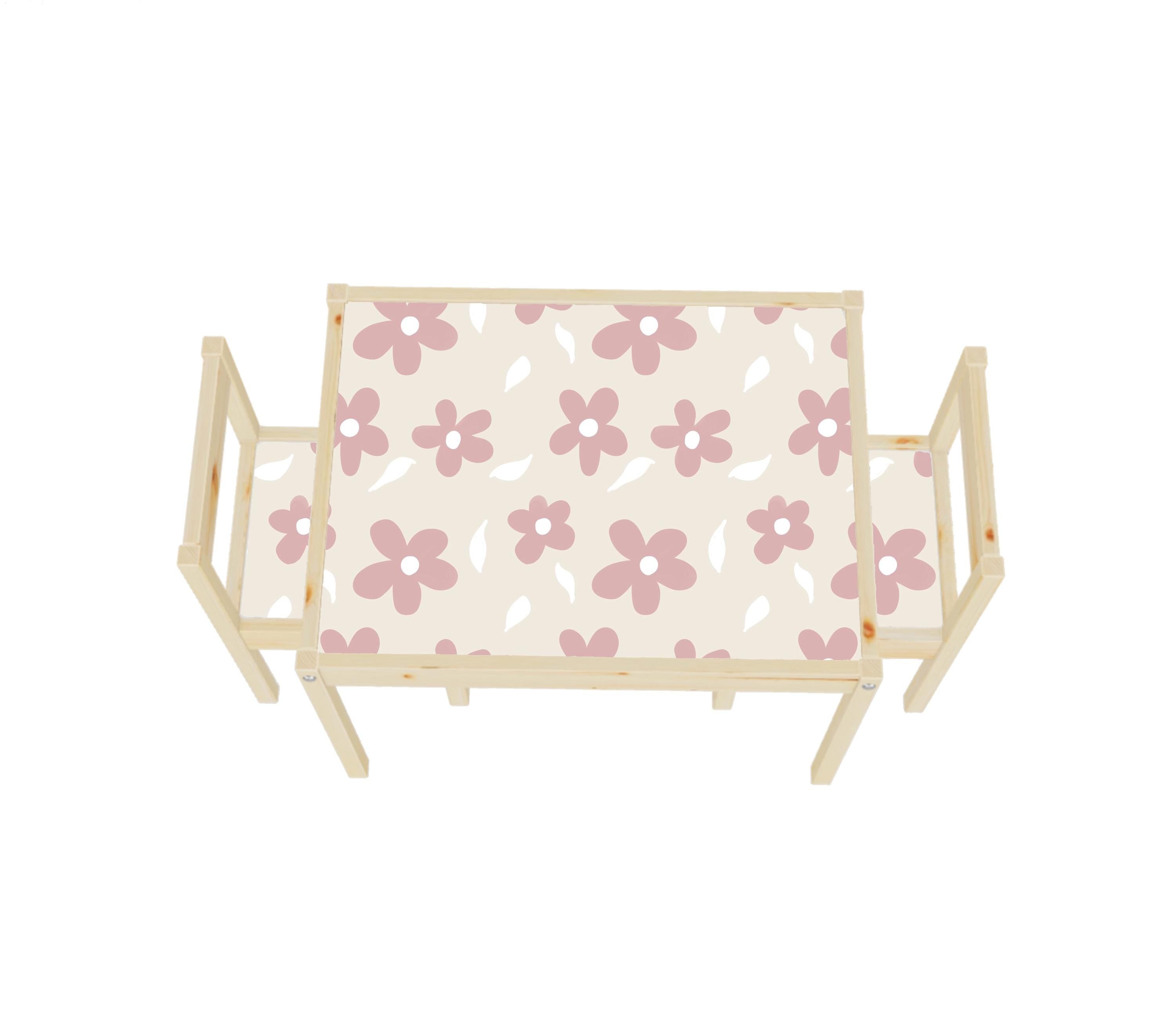 Daisy latt table Furniture stickers for IKEA Latt table daisies decals for cute flowers stickers for furniture flower stickers baby floral