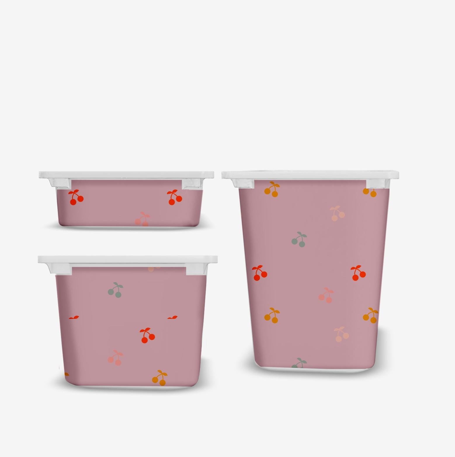 Trofast Stickers Kirschen Trofast Fruchtsticker Ikea Möbelaufkleber lustiger Stauraum bunter Kirschaufkleber Kirschfolie Kirschenfolie Ikea Sticker