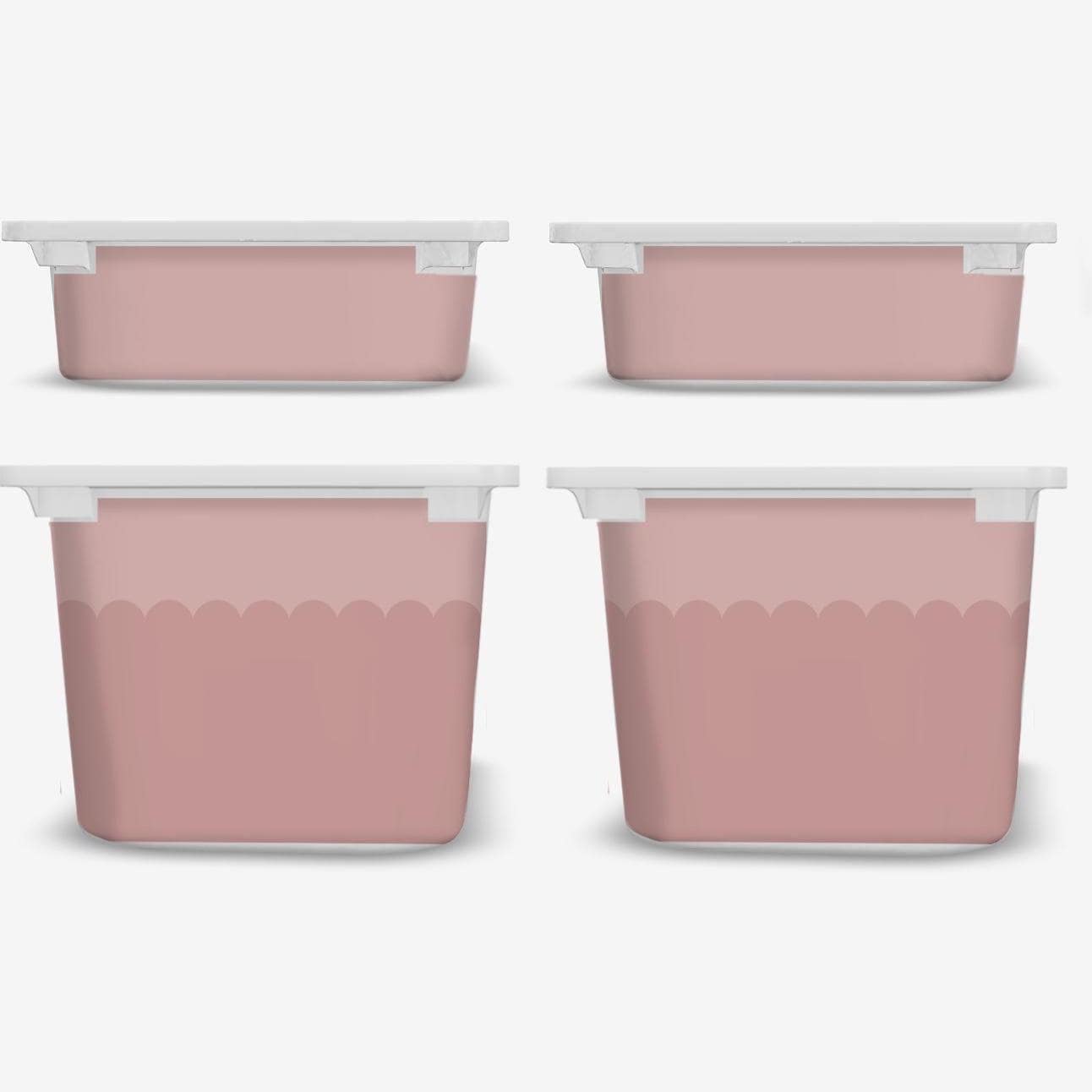 Dusty pink Scallop TROFAST sticker Wavy IKEA TROFAST scalloped  Vinyl Wraps ikea Trofast sticker Trofast tube playroom stickers Playroom