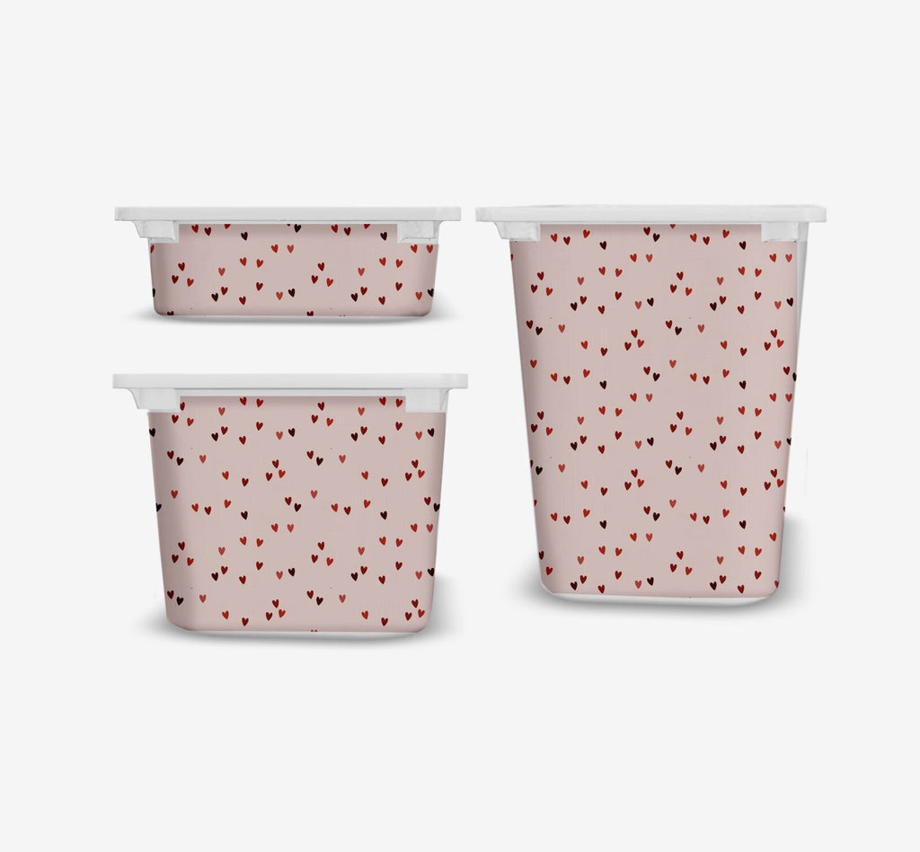 TROFAST Aufkleber IKEA TROFAST Behälter Aufkleber TROFAST Umwickel-Aufkleber TROFAST Aufbewahrungs-Aufkleber IKEA Box Aufkleber Aquarell Aufkleber Herzen