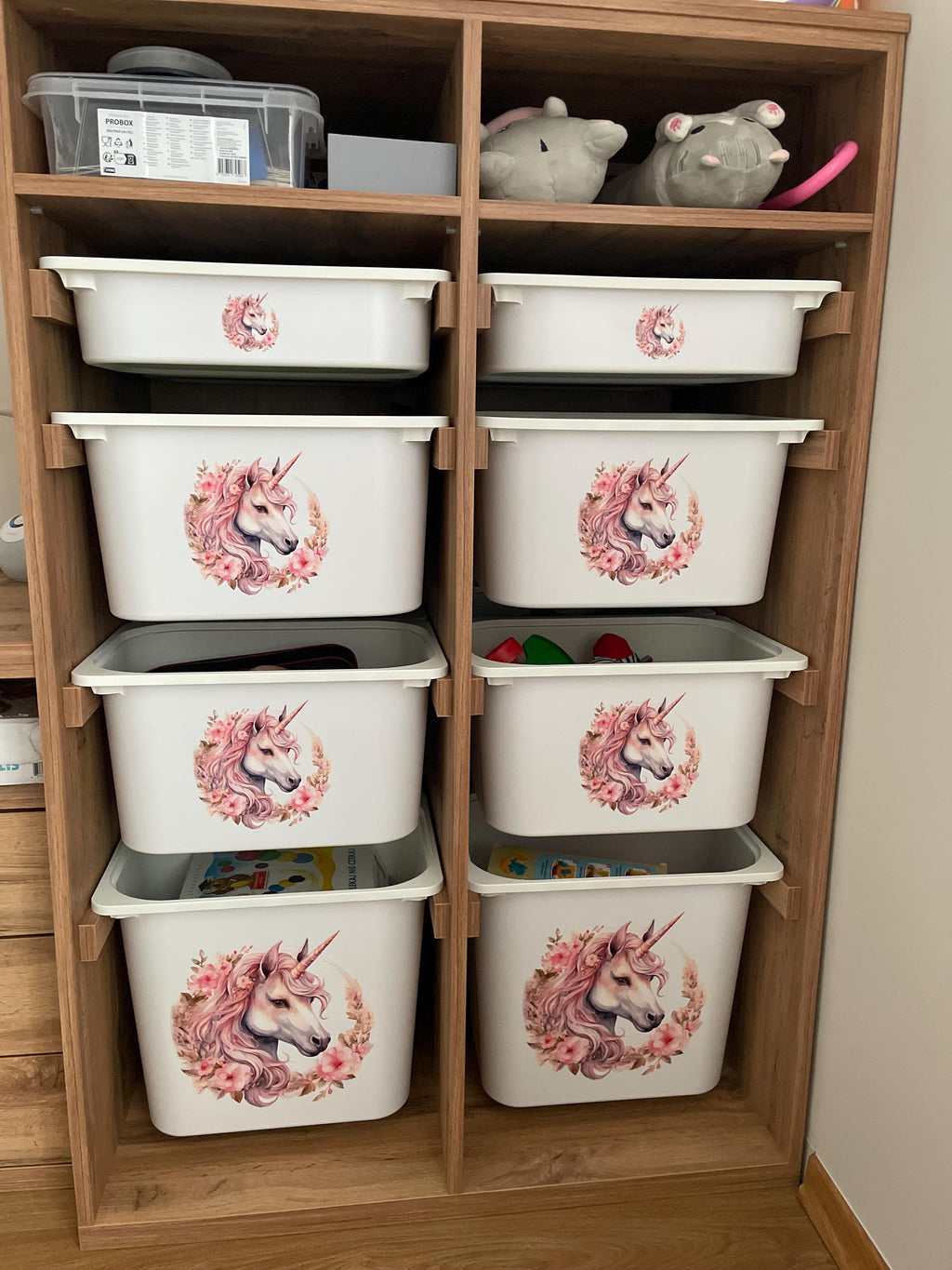 Einhorn Blumen TROFAST Aufkleber IKEA TROFAST Vinyl Folie Ikea Trofast Aufkleber Trofast Spielzimmer Aufkleber Einhorn Dekor Aufbewahrung Aufkleber Aufbewahrung