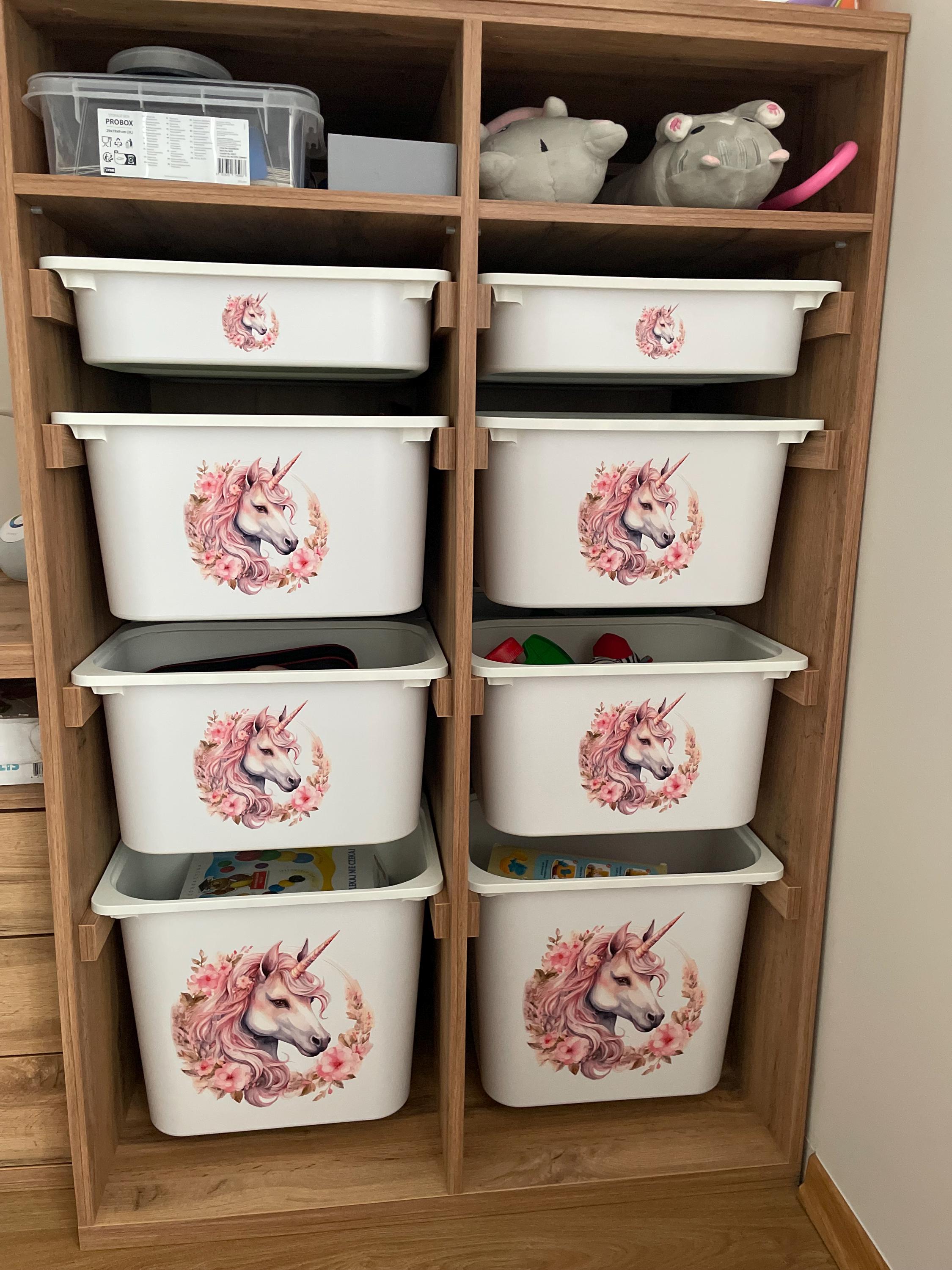 Einhorn Blumen TROFAST Aufkleber IKEA TROFAST Vinyl Folie Ikea Trofast Aufkleber Trofast Spielzimmer Aufkleber Einhorn Dekor Aufbewahrung Aufkleber Aufbewahrung
