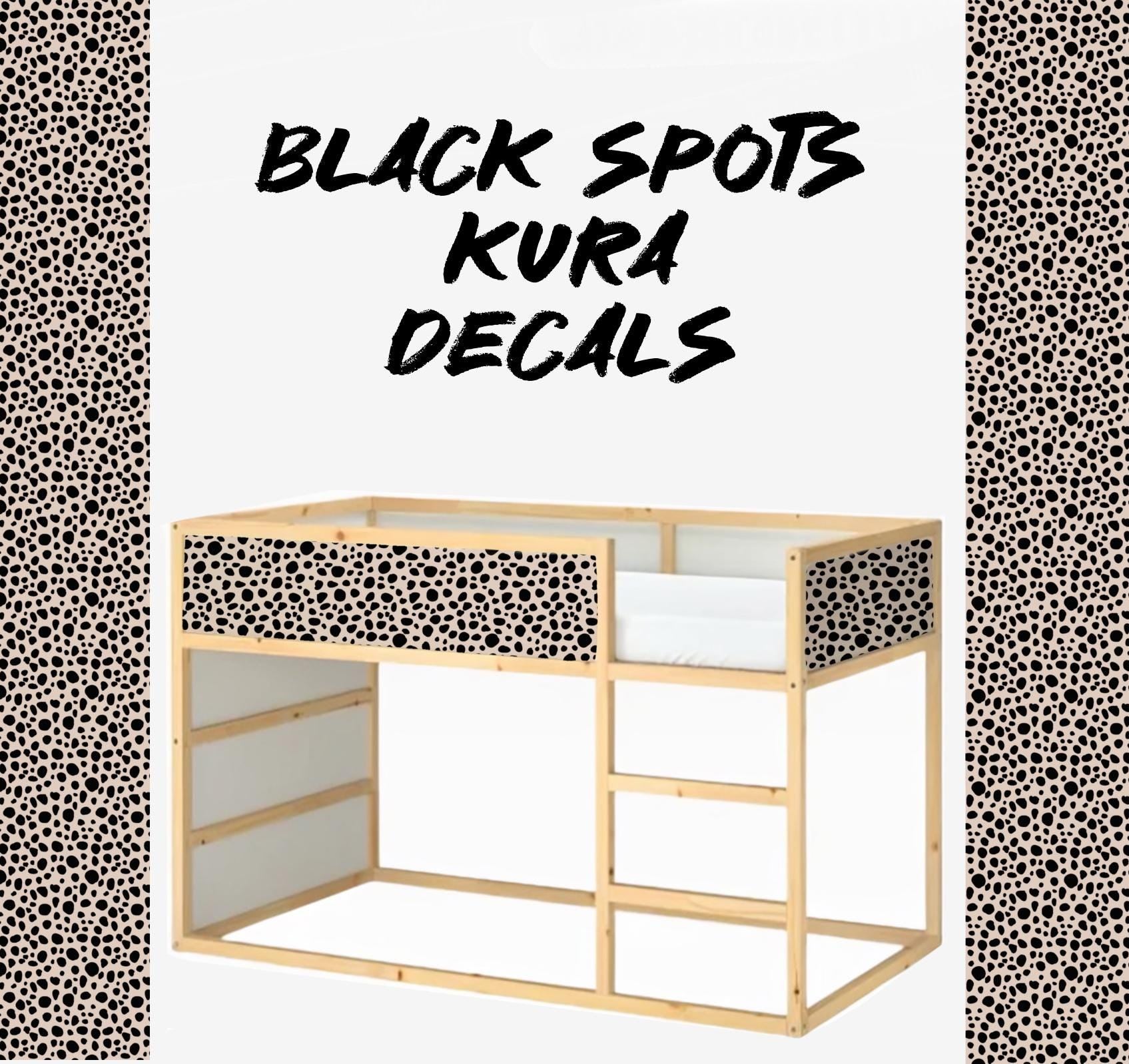 Animal spots IKEA KURA Decals leopard Kura Bed Stickers Kura Decal bunk bed Removable Vinyl Ikea  Bunk Bed black Decals for Kura Bed