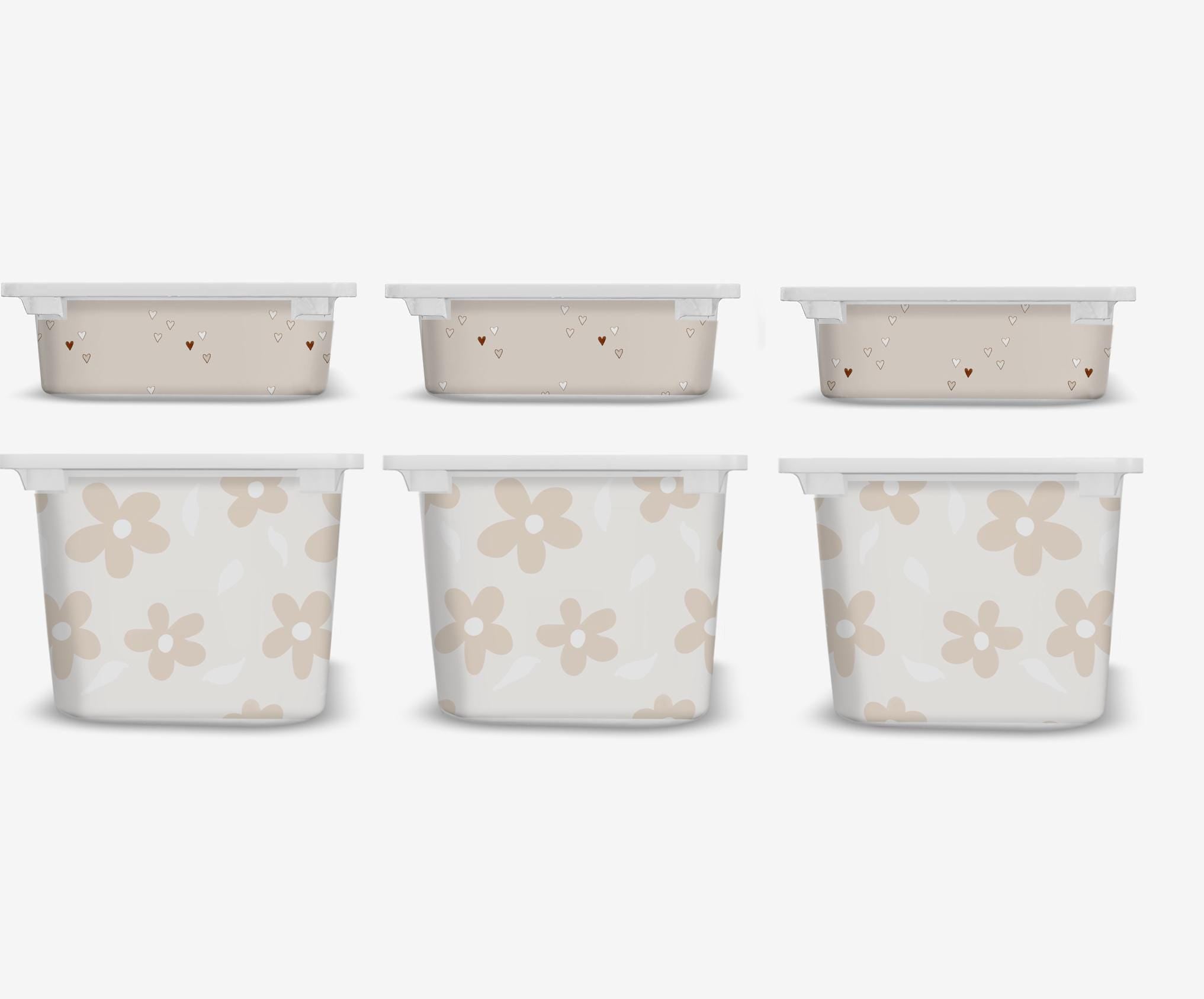 Daisy TROFAST Aufkleber IKEA TROFAST Gänseblümchen Wraps ikea Trofast Aufkleber beige Trofast Aufkleber Spielzimmer Deko ikea hack Gänseblümchen Aufkleber Aufbewahrung